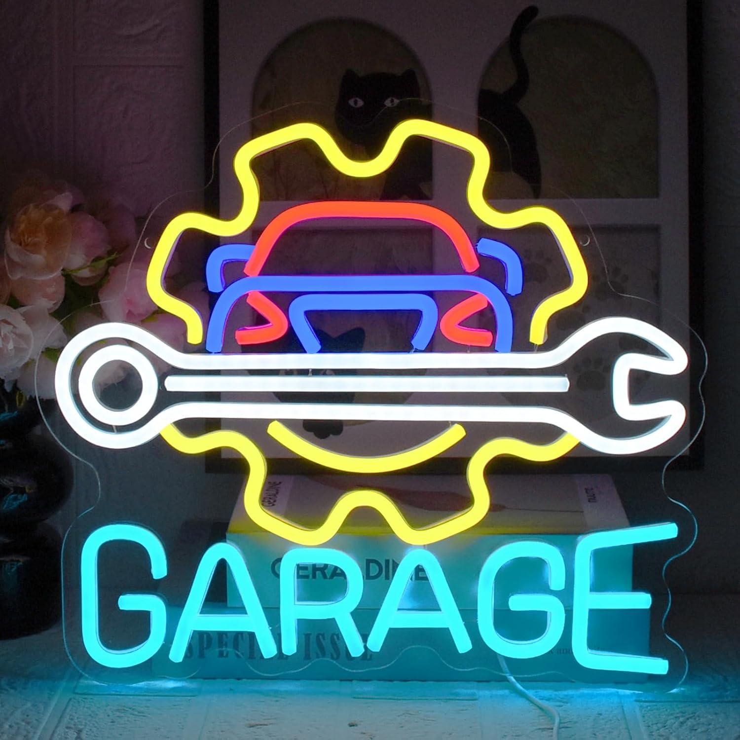 Auto Repair Shop Signs - Enseigne néon LED USB à intensité