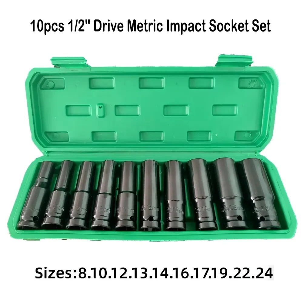 Pneumatic Impact Wrench - Jeu de douilles à chocs métriques