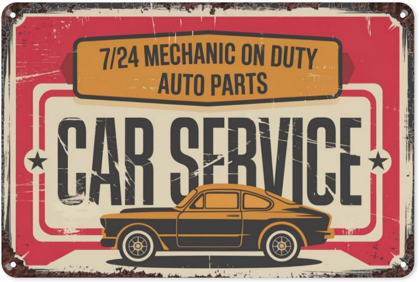 Auto Repair Shop Signs - Plaque en métal rétro pour garage