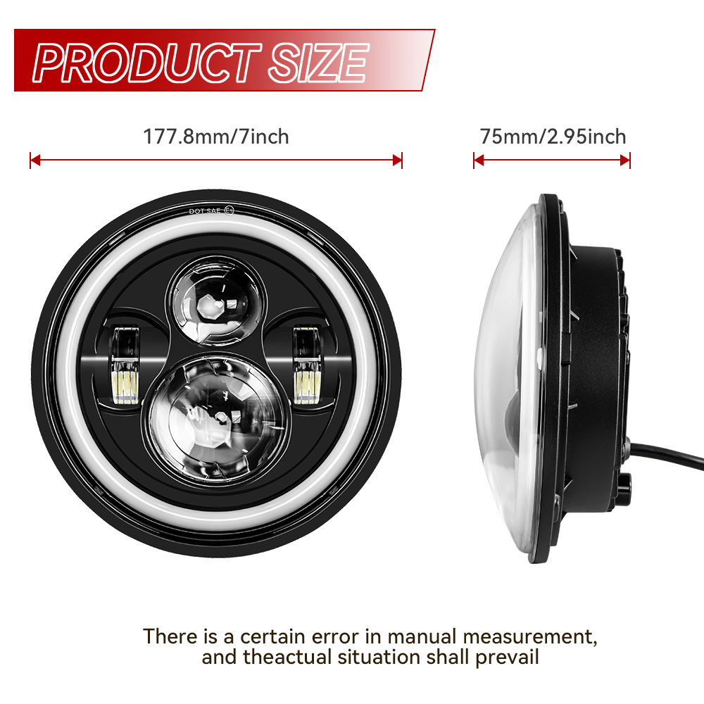 Phare LED pour moto, 7 pouces, - Headlight Aiming Tool avis et prix